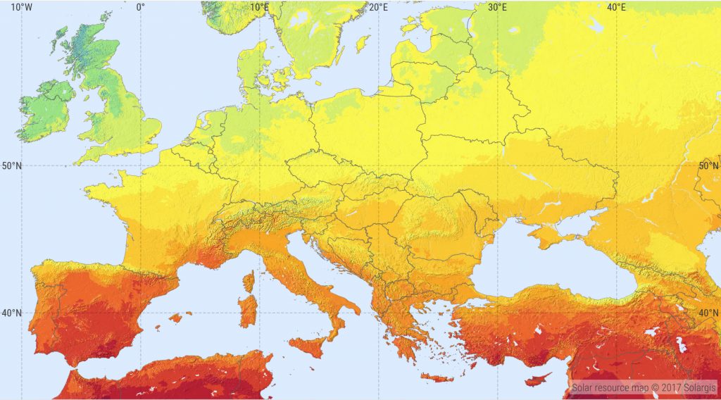 Europe Solar Map